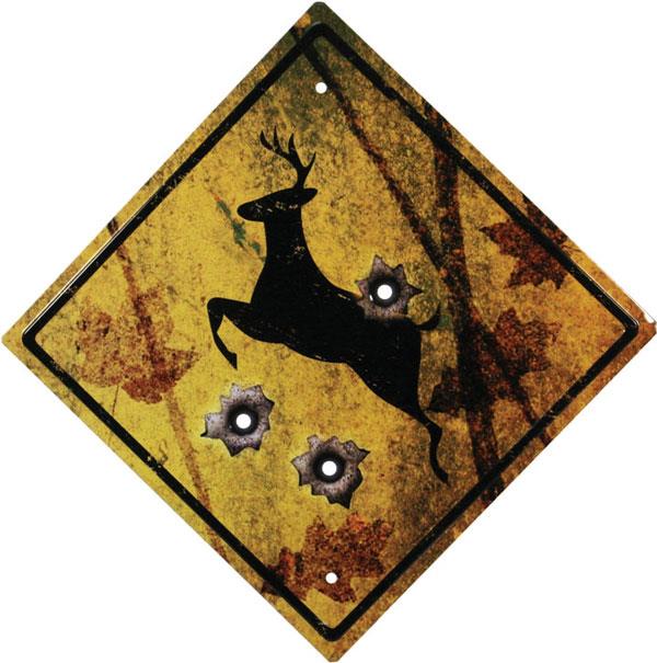 Tin Road Sign – Deer Crossing