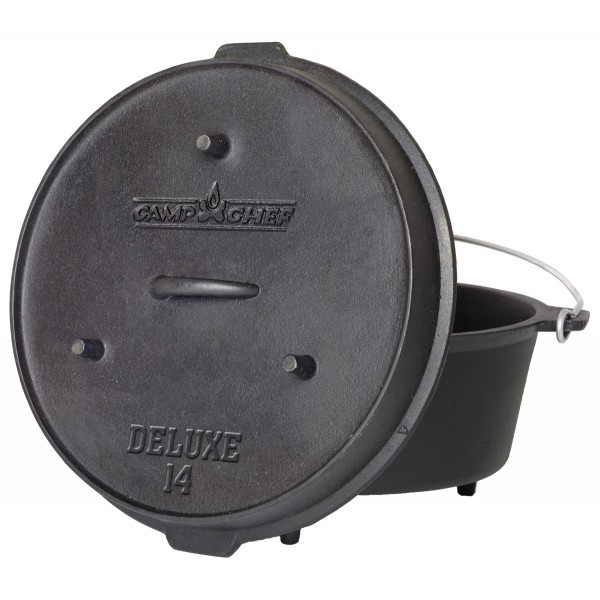 Camp Chef 14″ Cast Iron Deluxe Dutch Oven