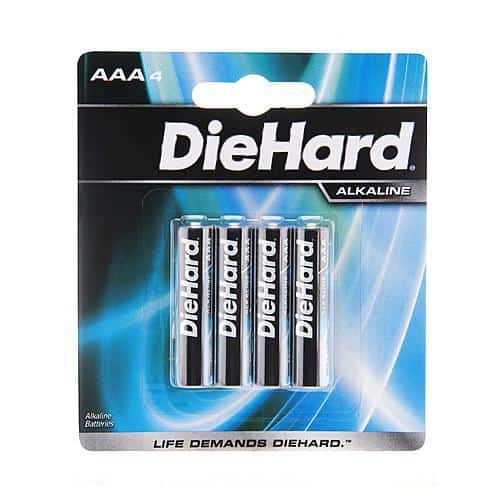 Diehard Size AAA Batteries 4 Pack