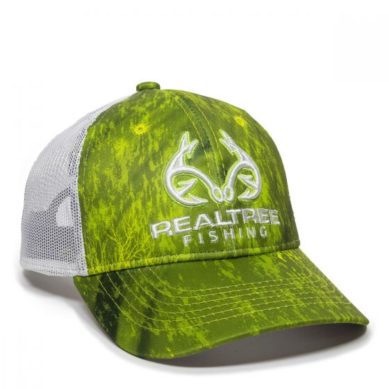 Outdoor Cap RealTree Fishing Hat – Dark Lime/White