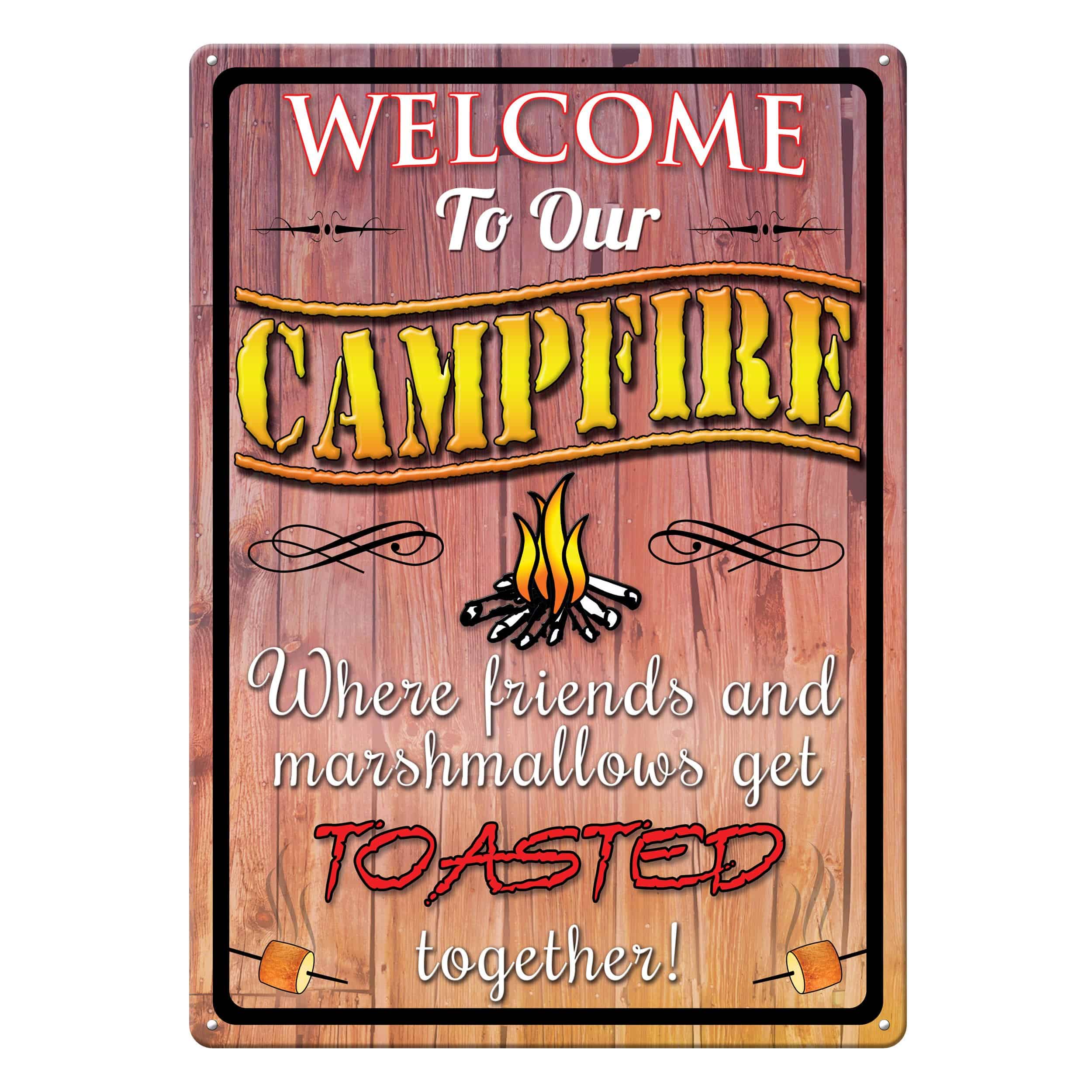 Tin Sign – Welcome to Campfire