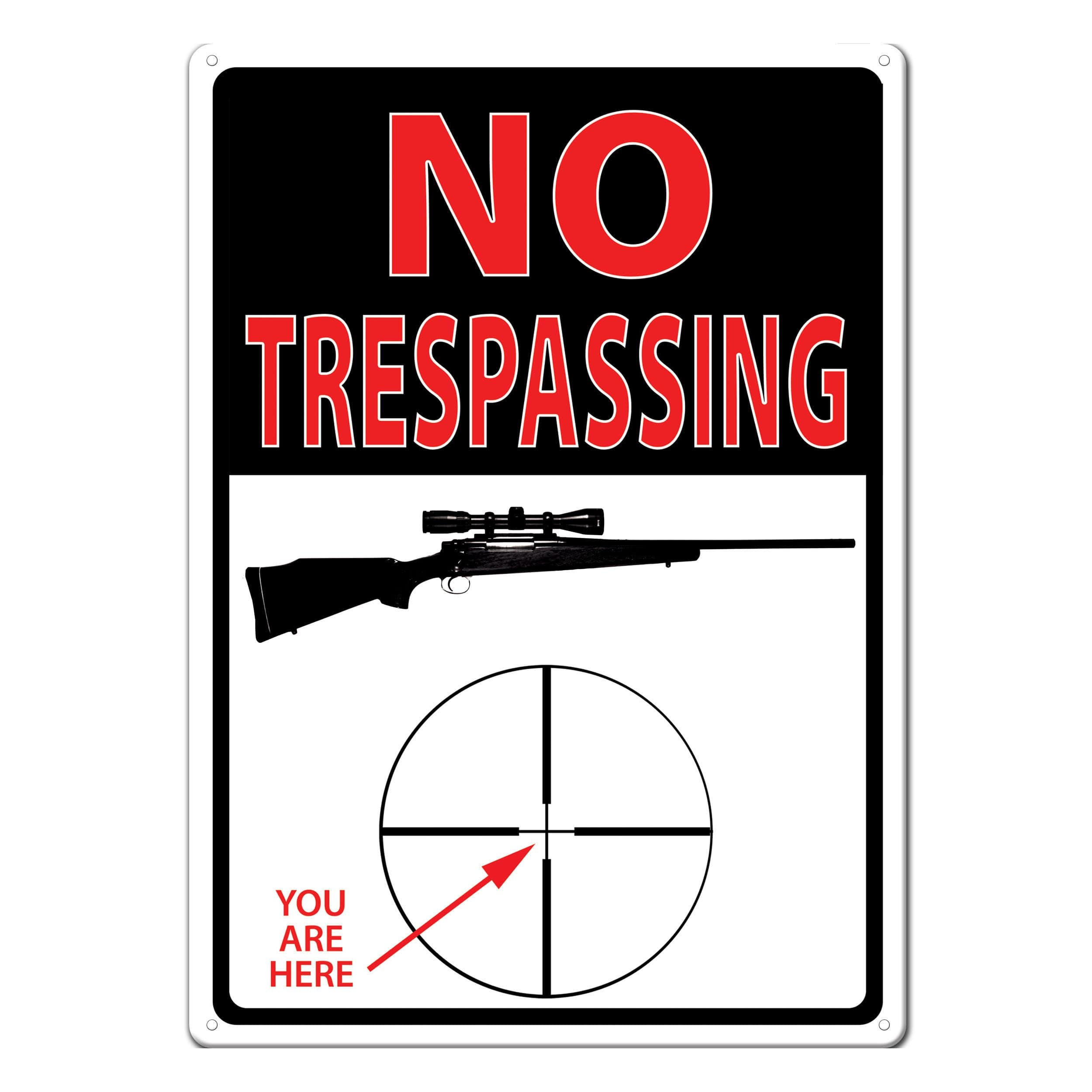 Tin Sign – No Trespassing