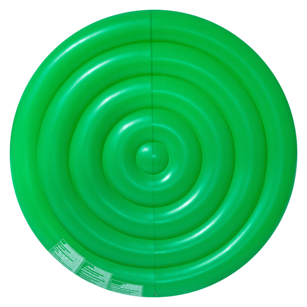 plain green bottom of the circular float