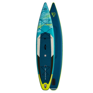 Top view of the Hyper 12ft Sup, with a view of the bottom as well