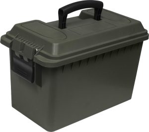 closed fat ammo case showing handles and space for a lock