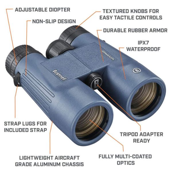 H2O 10x42 Waterproof Binoculars Detail
