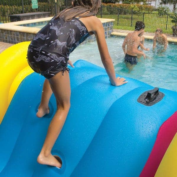 Fun Slide Pool Slide Handle and Steps Close up