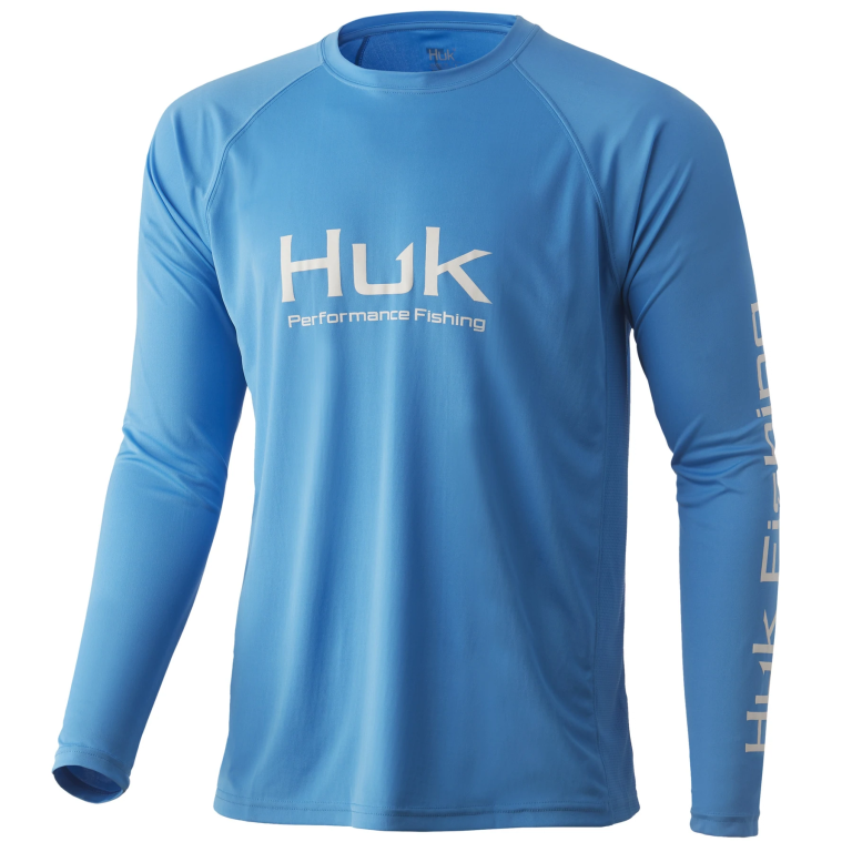 Huk Pursuit Vented Long Sleeve Malibu Blue
