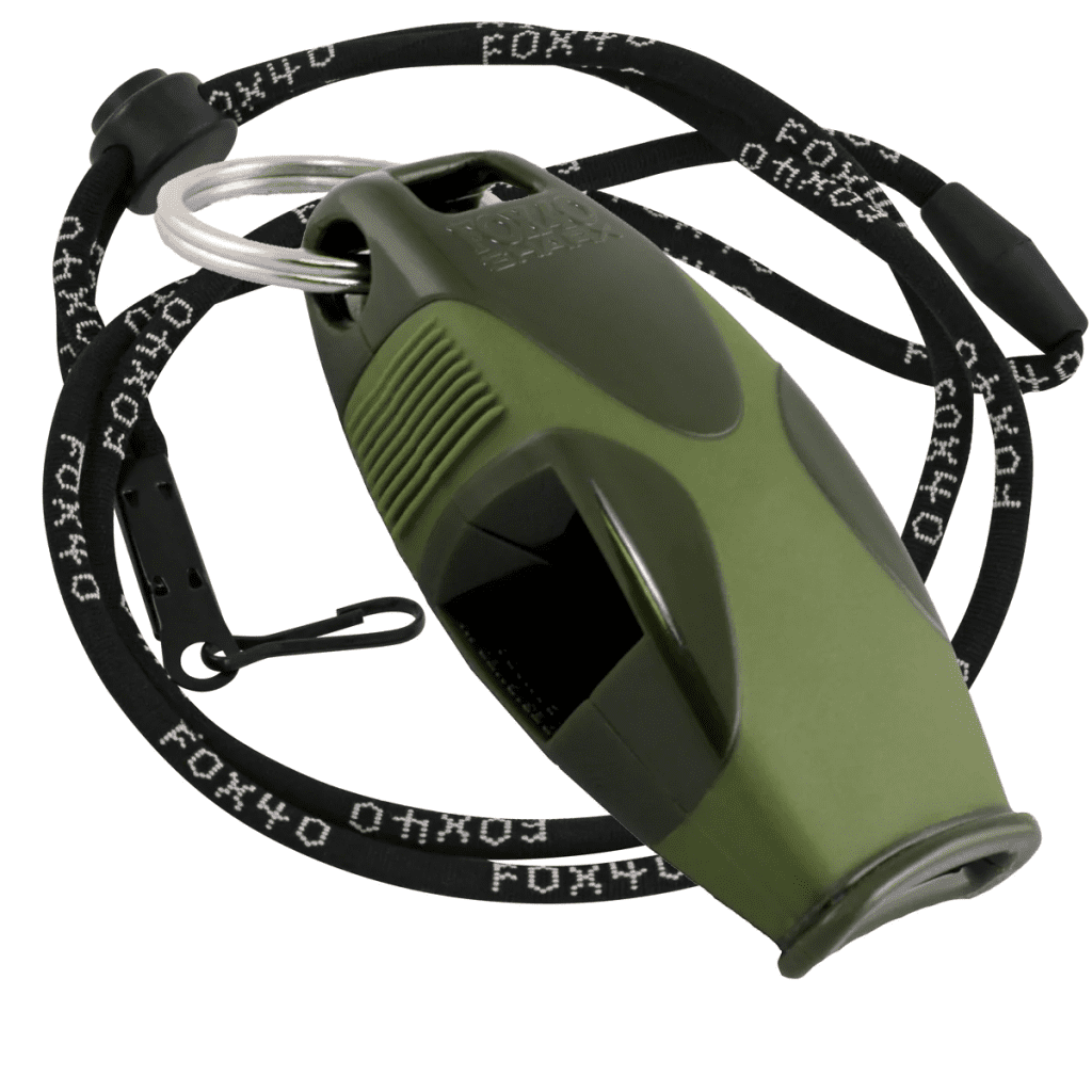Sharx Green and Olive Green whistle with breakaway Lanyard