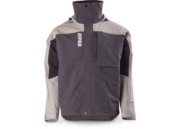 Rapala® Pro Rain Jacket Grey Black Cowl Up
