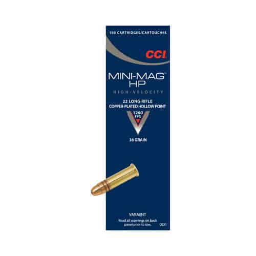 Mini-Mag High Velocity - 36g, Copper Plated HP, 100 Rounds