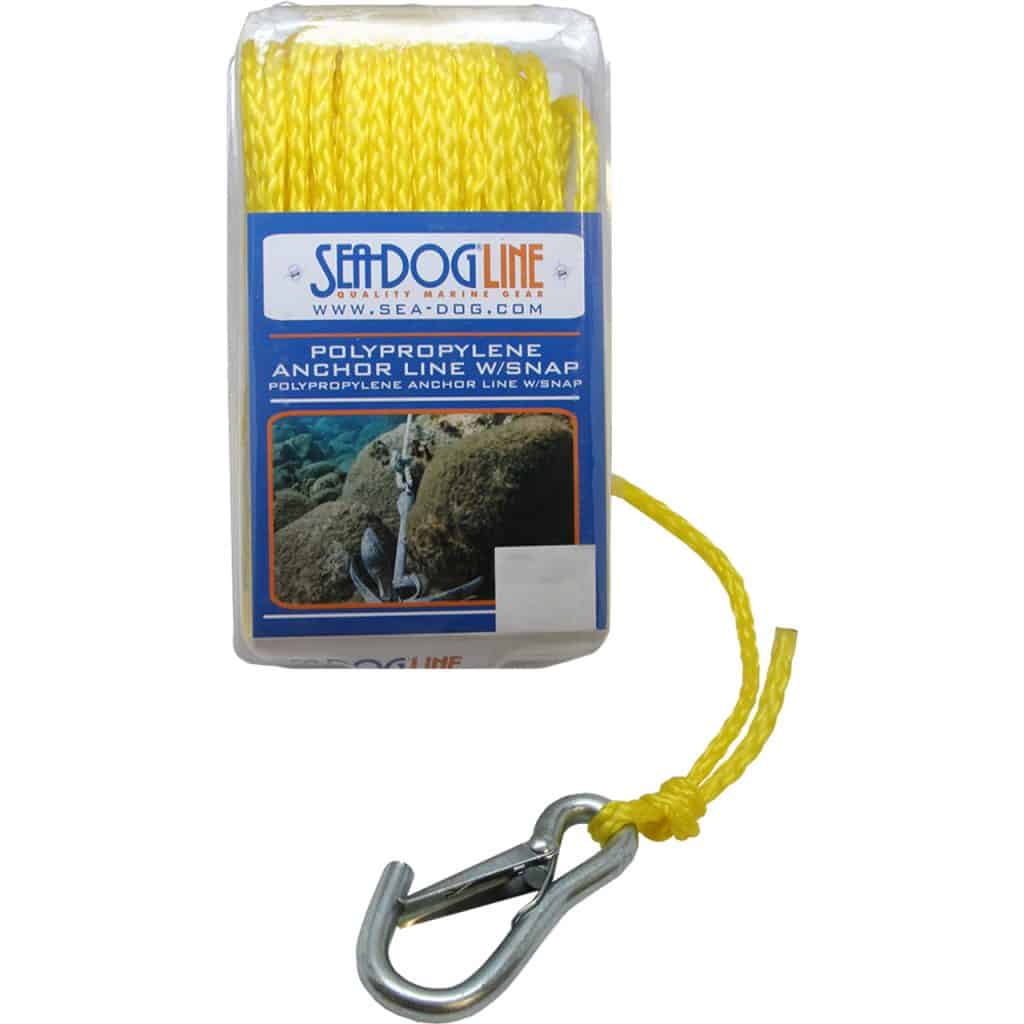 Sea-Dog Poly Pro Anchor Line w/Snap - 1/4" x 50' - Yellow