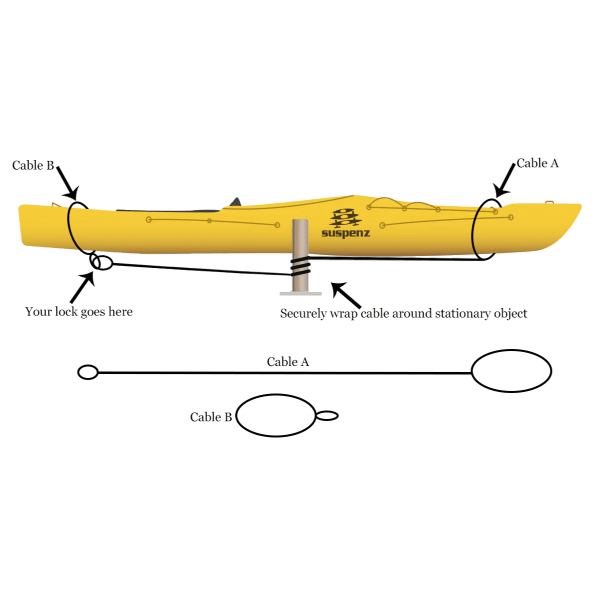 Universal Kayak & Canoe Locking Cables Instruction