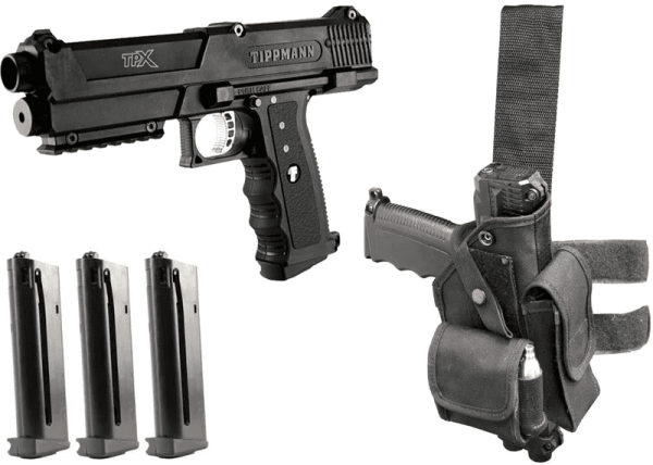 TiPX Deluxe Paintball Pistol Kit - .68 Cal., Black