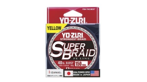 yo zuri superbraid 40lb 150yd yellow.60833c1f07943