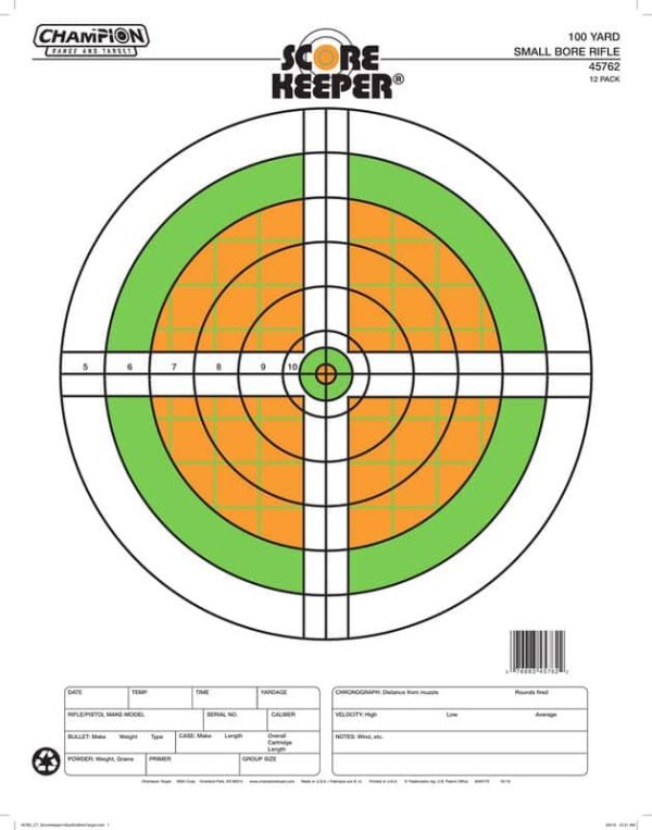 45762 CT ScoreKeeper100ydSmBoreTarget OL