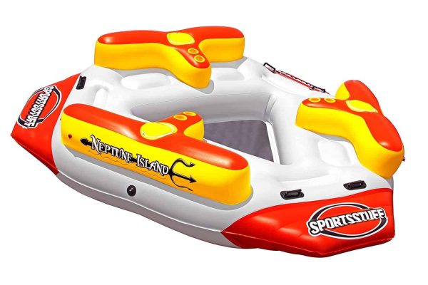 Neptune Island 6 Person Inflatable Water Lake Tube Float