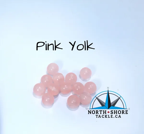 pink yolk acrylic beads