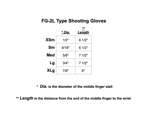 Neet Shooting Glove Size Chart