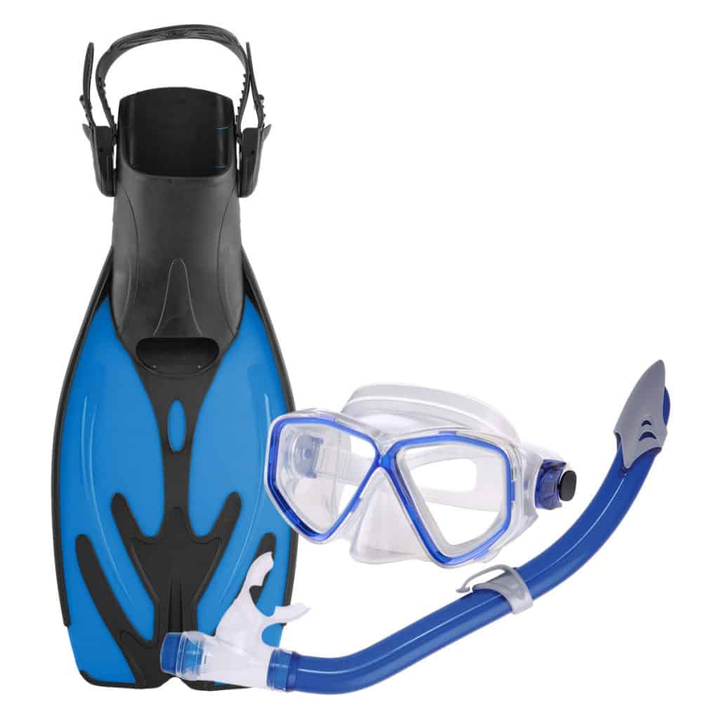 Beachcomber Super Sr (Small/Medium) - Adult Mask, Snorkel and Fins Kit
