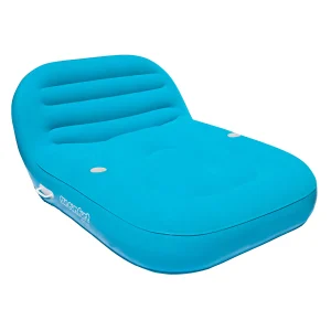 Pool Mattress Sun Comfort Cool Suede Double Chaise Lounge Sapphire