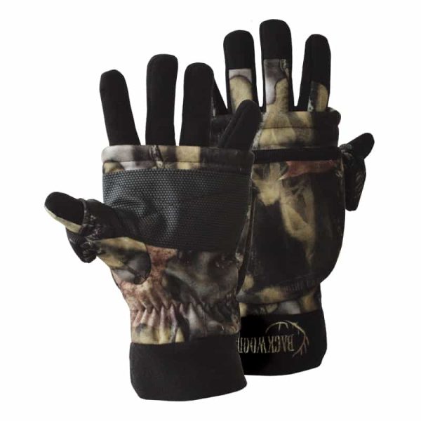 Backwoods Camo 3 way hunting gloves camo