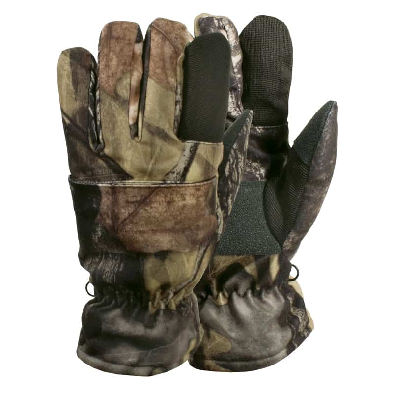 Backwoods Pure Camo insulated trigger finger shooting gloves