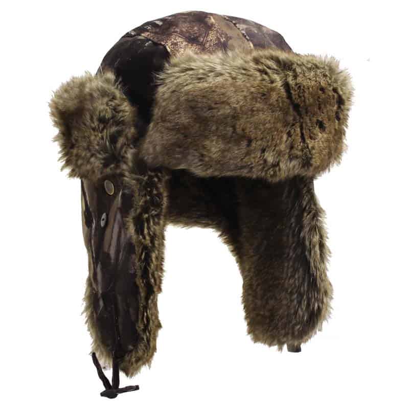 Backwoods Hunting apparel fur hat camo