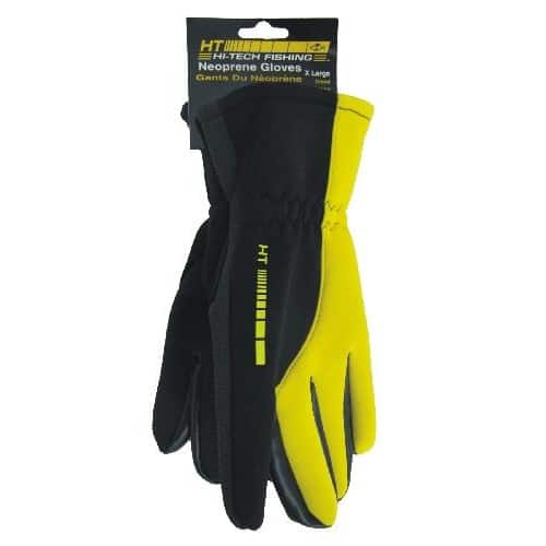 Black Full Fingered Neoprene Gloves - XL