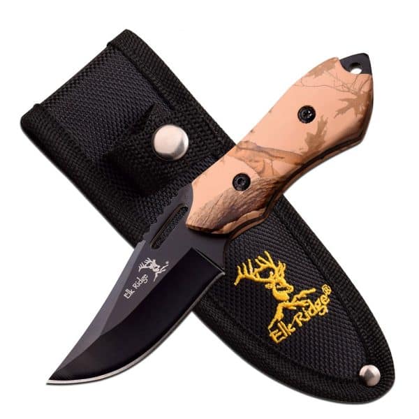 Elk Ridge Fixed Blade Camo Coated - 6"