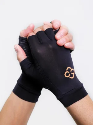 COPPER COMPRESSION HALF GLOVES - UNISEX