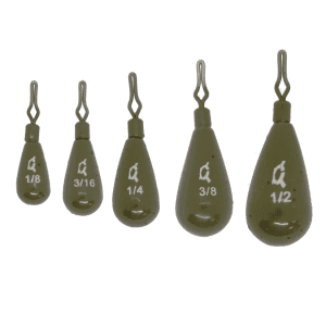 Tungsten Tear Drop, Drop Shot Weight Green Pumpkin