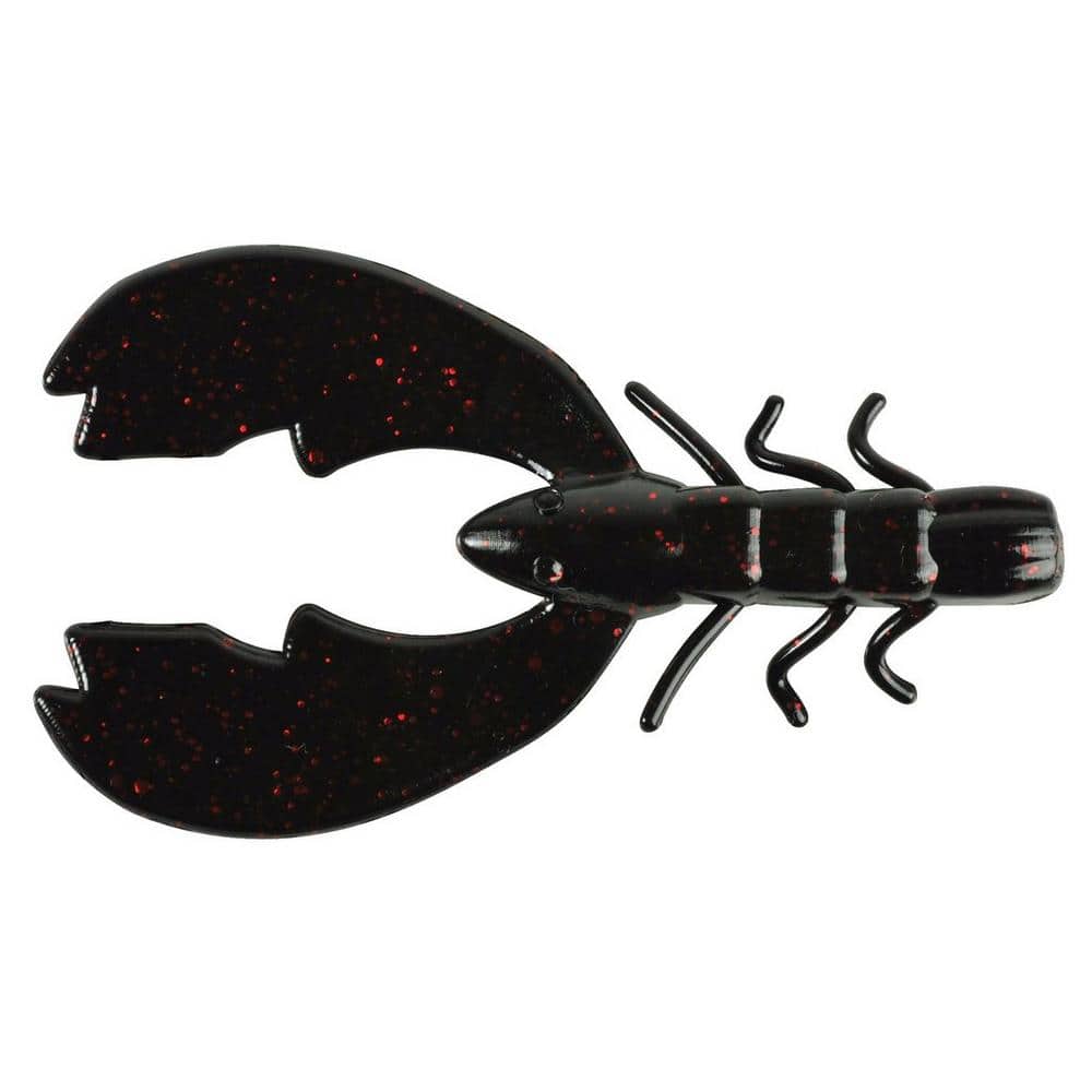 Berkley PowerBait® Chigger Craw Black Red Fleck
