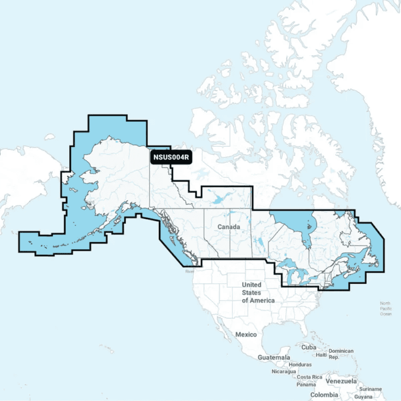 Canada, Alaska, & Great Lakes - Lakes, Rivers and Coastal Marine Charts Garmin Navionics+™ | NSUS004R | microSD™/SD™ and One-year Subscription