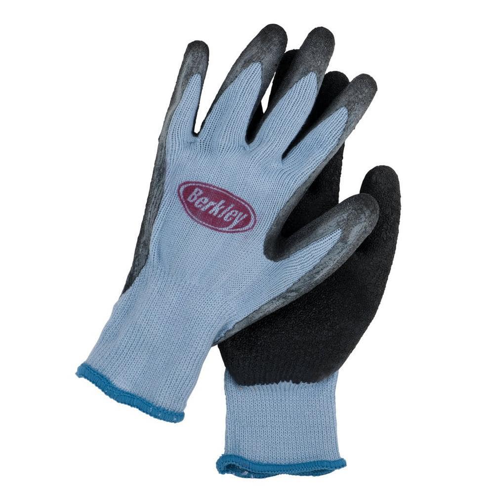 Berkley Coated Grip Gloves, Blue/Grey
