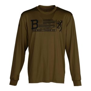 Browning Graphic Long Sleeve Sun Shirt Military Green