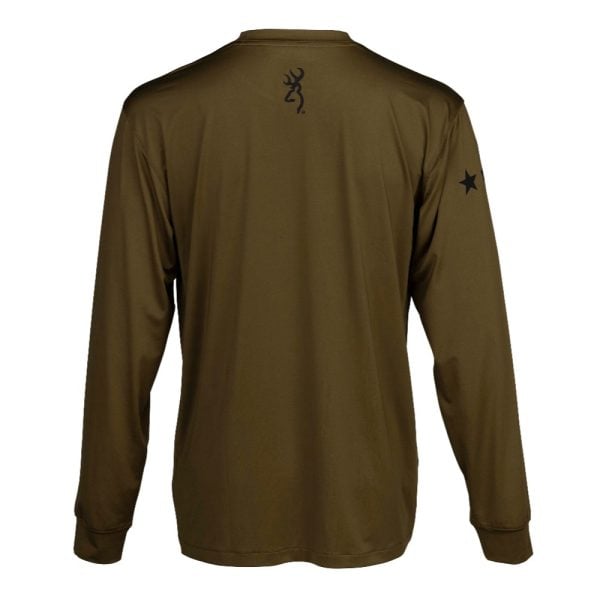 Browning Graphic Long Sleeve Sun Shirt Military Green