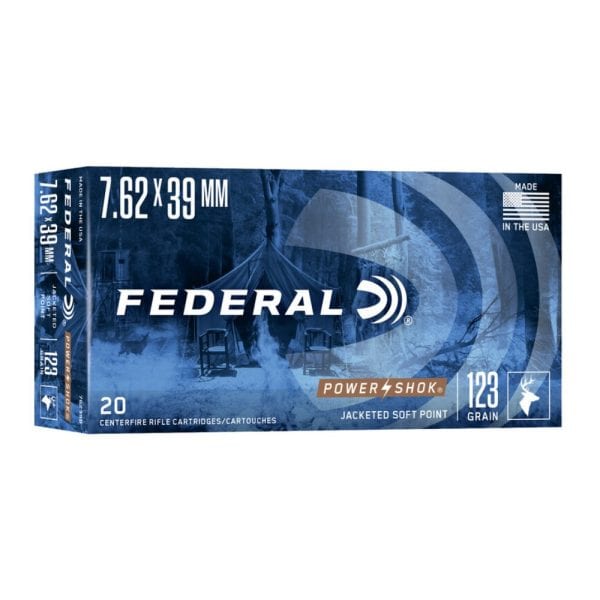 Federal Power-Shok 7.62x39mm Soviet 123 Grain