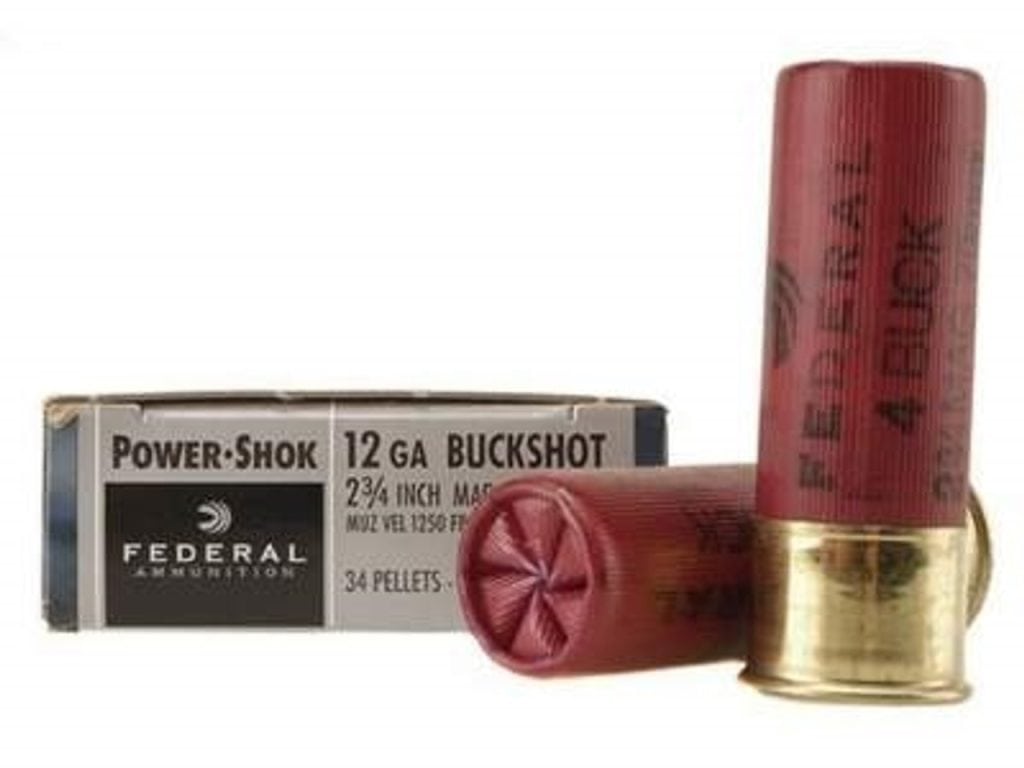 12 Gauge Ammunition Power-Shok Buffered #4 Buckshot 34 Pellets