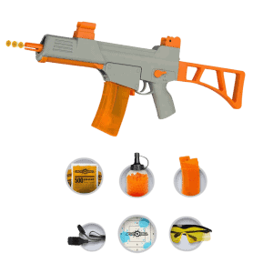 SplatRBall Gun SRB400 Kit - Soft Water Bead Blaster, Orange/Grey
