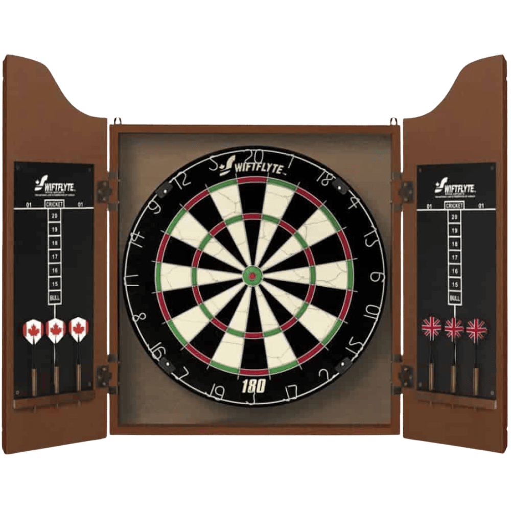 Swiftflyte Classic Series Dart Board and Cabinet Set