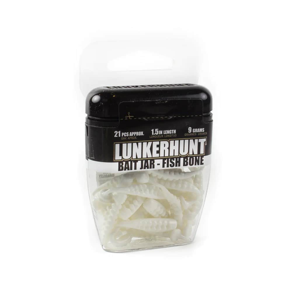 Lunkerhunt Fish Bone Bait Jar White
