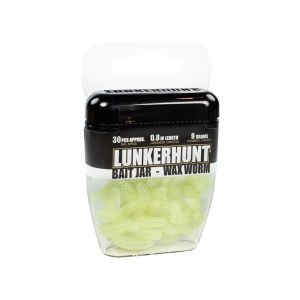 Lunkerhunt Wax Worm Bait Jar Glow