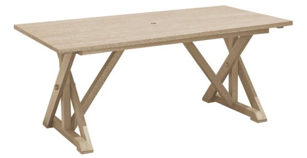 CR Plastics Harvest Wide Dining Table Beige