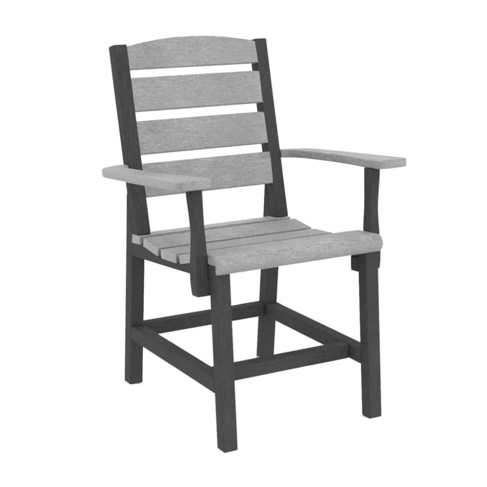CR Plastics Napa Dining Arm Chair Slate Grey / Light Grey