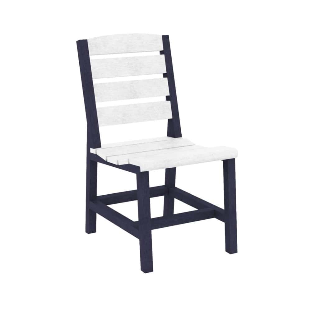 CR Plastics Napa Dining Side Chair Navy / White