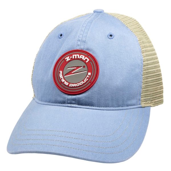 ZMan Unstructured Trucker HatZ Blue Khaki