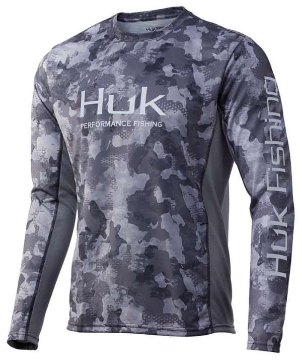 Huk Men's Icon X Refraction Camo Vented Hoodie Storm