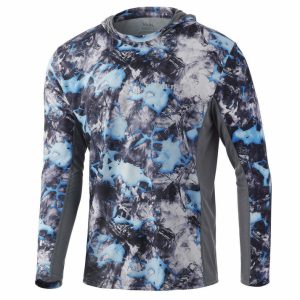 huk icon x mossy oak fracture long sleeve shirt lightning