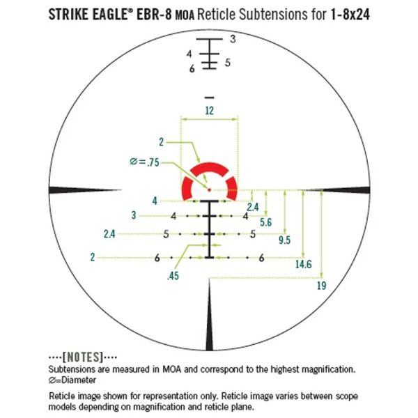 Vortex Strike Eagle FFP EBR-8 MOA 24 mm